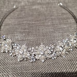 Wedding Tiara - Silver, Perarl, Rhinestone